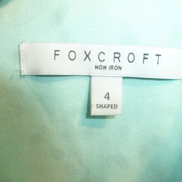 Foxcroft Button- front ,Crisp, Easy-Care, Non-Iron Cotton Shirt Sz 4 - Picture 5 of 10